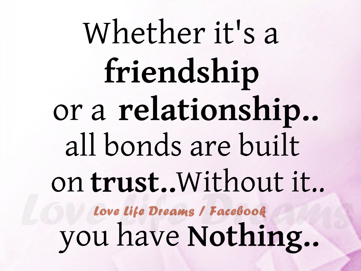 Whether it s a friendship or a relationship