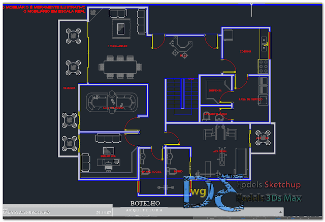 Triplex apartment Dwg