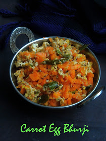 Scrambled eggs with carrot