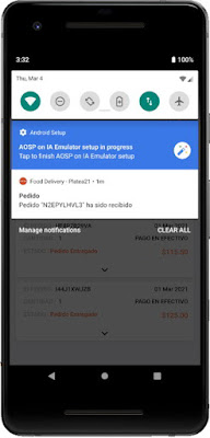 Notificaciones Push App Delivery Estado pedido Android