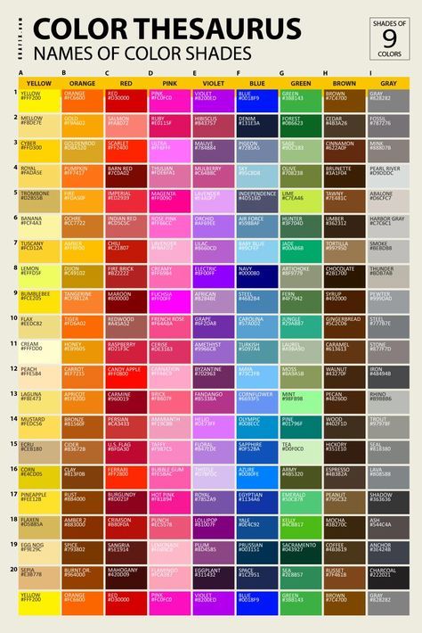 List Of Colors And Color Names Neutral