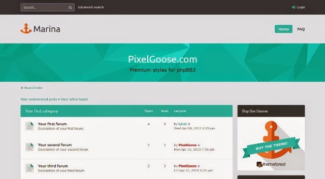 Marina - Responsive & Retina Ready phpBB3 Theme
