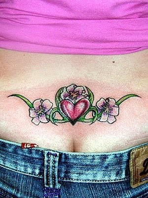 tattoo designs for girls lower back. heart tattoo designs for