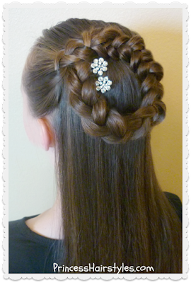 side halo braid or wreath braid tutorial