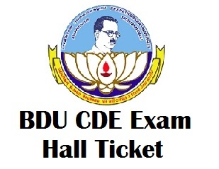 Bharathidasan University Distance Education Hall Ticket 2017
