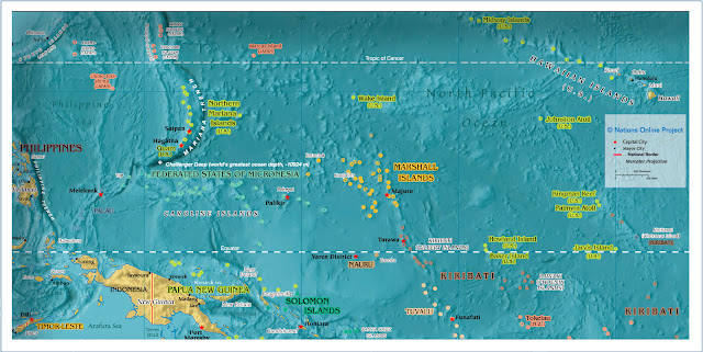 Micronesia - Bản đồ địa lý của Liên bang Micronesia 🇫🇲