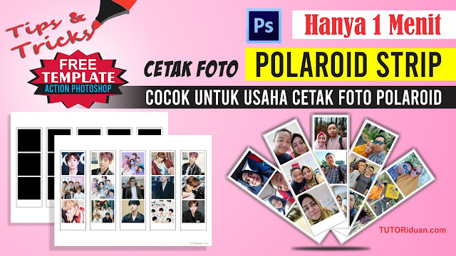 Template POLAROID STRIP 3 PSD