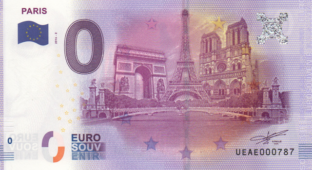Numismática│Cédulas de Zero Euro são emitidas na Europa