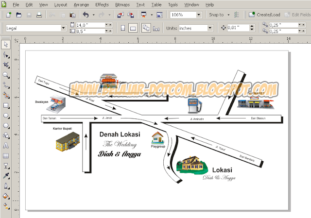 Cara Membuat Denah Lokasi Undangan dengan CorelDRAW