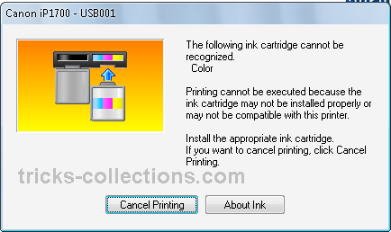 Printer Repair Experts: repair Canon IP1700