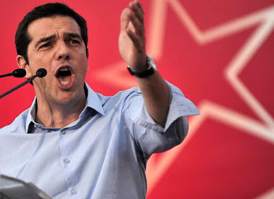 Símbolos e linguajar marxista voltaram ao centro do cenário europeu com a crise grega. Alexis Tsipras, primeiro ministro grego.