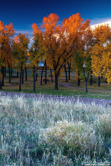 Fall's First Light At Cherry Creek State Park - autumn in Colorado