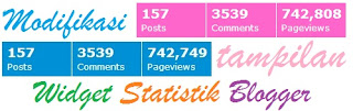 Modifikasi widget statistik bawaan blogger