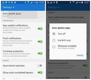 Cara menghentikan auto update aplikasi Android Samsung 2