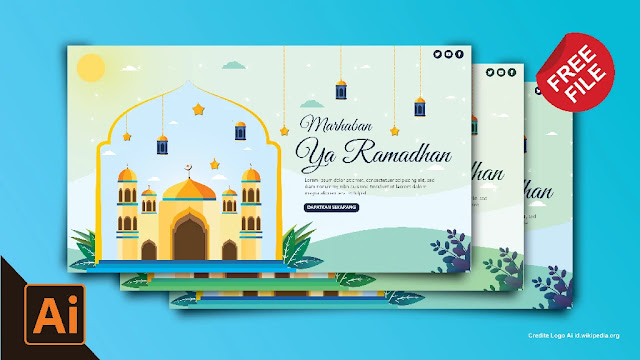 Free Ramadhan : Download Kumpulan Desain Flat Ramadhan CorelDraw Dan Illustrator