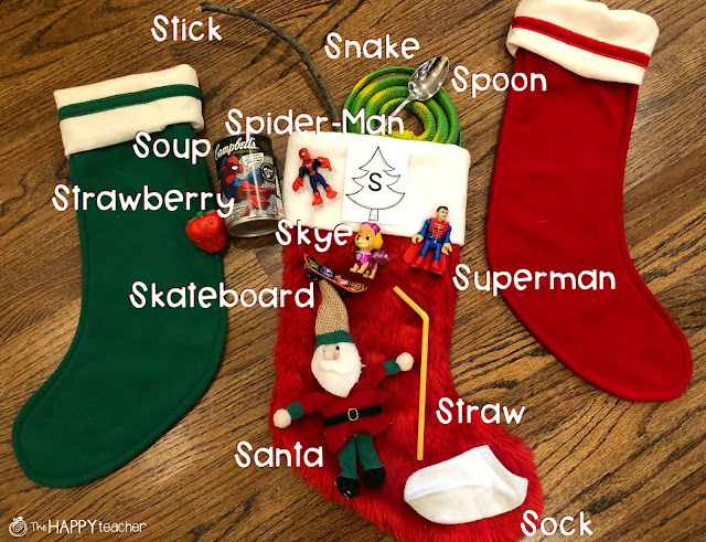 Fun alphabet/phonics activity for the month of December- The Letter Stocking