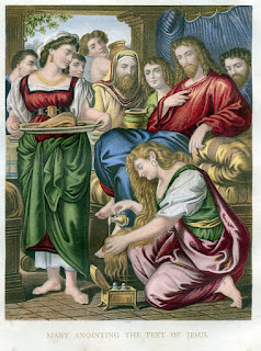 Mary anointing the feet of Jesus