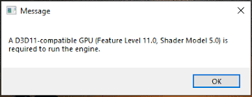 A D3d11 Compatible Gpu Feature Level 11 0 Shader Model 5 0 Is Required To Run The Engine Fortnite