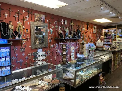 crosses on wall in gift shop at Hotel Encanto de Las Cruces, in Las Cruces, New Mexico