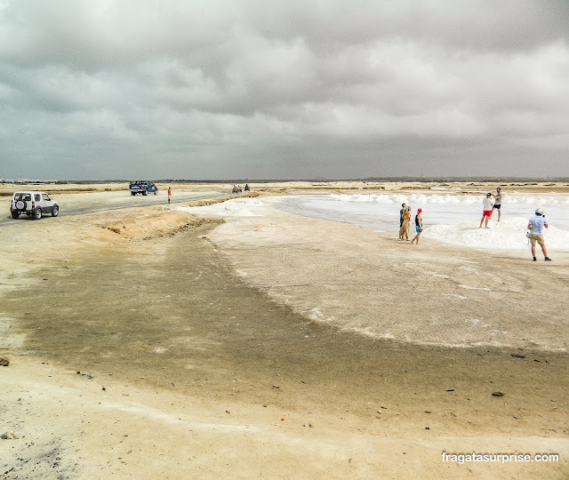 Salina na Ilha do Sal em Cabo Verde