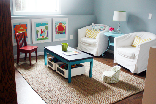 IHeart Organizing: Playroom Progress - Sweet Seating Part 1