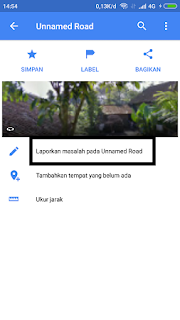 memasukkan nama jalan baru di maps