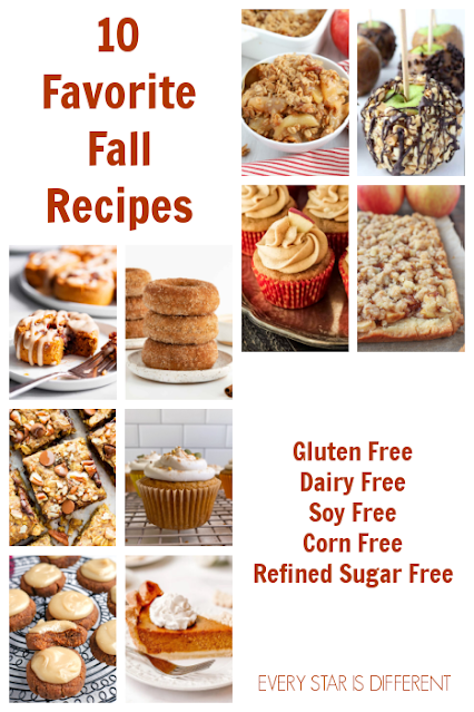 10 Favorite Fall Desserts: Gluten Free, Dairy Free, Soy Free, Corn Free, and Refined Sugar Free