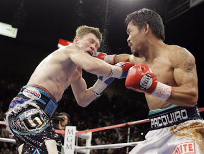 Pacman aims for the left hook