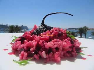  Risotto with beetroot