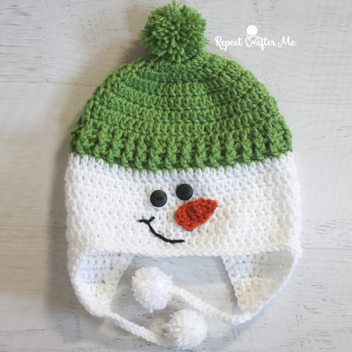 Crochet Snowman Hat - Free Pattern