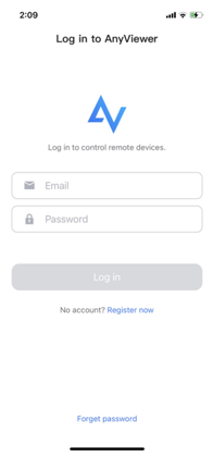 Install and launch AnyViewer on your iPhone