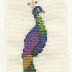 Peacock bookmark, finally finished.
