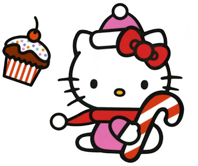 Hello kitty en navidad para imprimir 