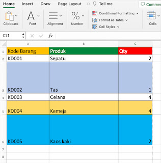 Cara Merapikan Tabel di Excel