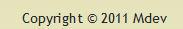 Copyright Template Mdev