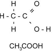 rumus kimia struktur asam asetat