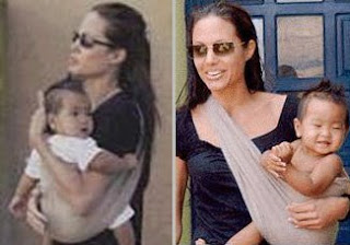 Η Angelina Jolie, σούπερ μαμά, φοράει τα μωρά της