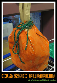 photo of: Classic Pumpkin in Preschool, from Paper Bag via RainbowsWithinReach