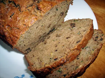 Loaf of zucchini bread.