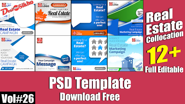 Real Estate Web Ads Banner PSD Files Download Free Vol#26