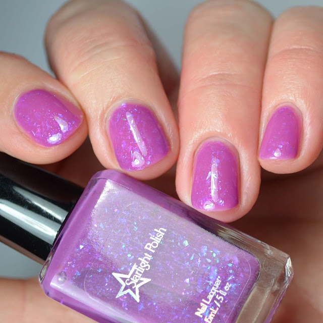 purple flakie jelly nail polish