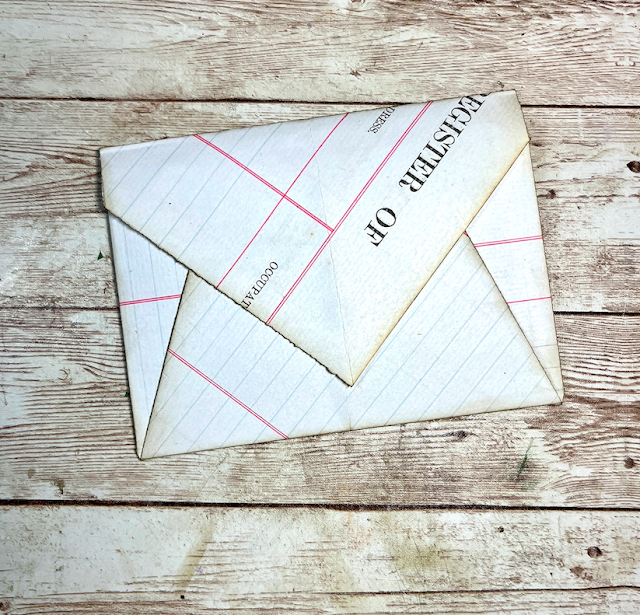 #JJMassMakeMarch Vintage Origami Envelopes