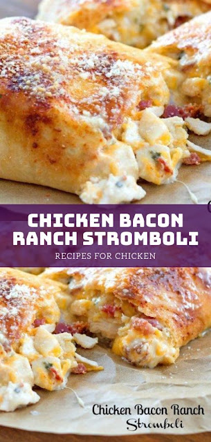 Chicken Bacon Ranch Stromboli