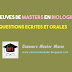 Epreuves de Masters en Biologie: Questions Ecrites et Orales !