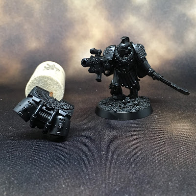 Deathwatch Watch Captain with Jump Pack WIP primed