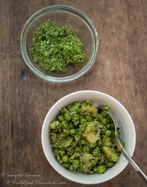 a green chutney with sesame and its multiple uses 