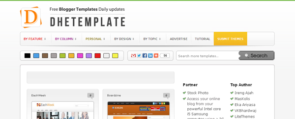 websites free blogger templates