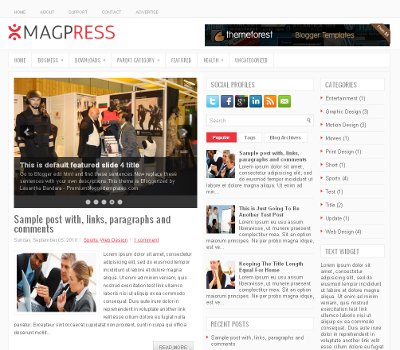Magpress Blogger Template