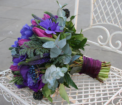Winter Purple Wedding Bouquet