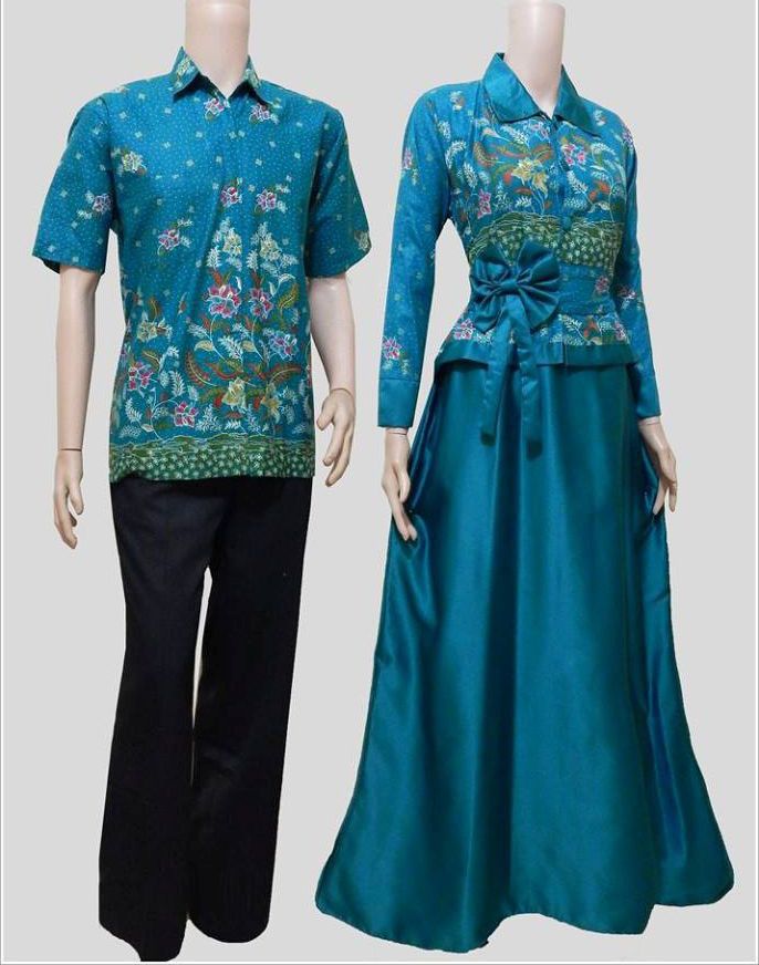  24 model  baju  batik muslim couple  modern terbaru  dan 